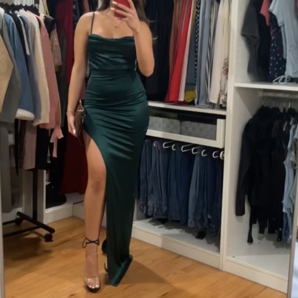 Windor emerald green dress with slit
